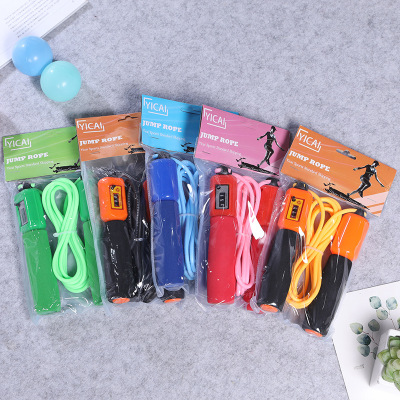 Foam Cover Frosted Skipping Rope Mechanical Counting Color Multiple Adjustable Wear-Resistant Leisure Fitness Equipment Supplies