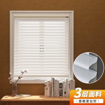 Factory Customized Triple Shade Roller Shutter Louver Curtain Soft Gauze Curtain Office Study Living Room Sunshade Shading Lifting