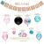 Factory Direct Sales Gender Reveal Party Supplies Photo Props Blue Pink Balloon Hanging Flag Paper Balloon Customization