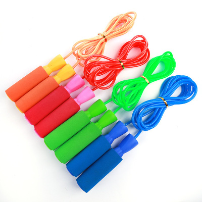 Candy Color Fitness Special Rubber Skipping Rope Wholesale Exquisite Non-Slip Sponge Stylish and Versatile Handle Bearing Jump Rope