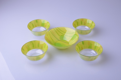 opal glassware tempered glass bowl set colorful clear glass bowl tableware gift set