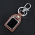 Snap Hook Leather Practical Keychain Promotional Gifts Advertising Gifts Key Pendants Car Logo Square Waist Hanging Leather Ring
