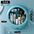 Cosmetics Storage Box Wall-Mounted Punch-Free Dustproof Household Large Capacity Bathroom Wall Bathroom Storage Rack