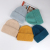 Hat Autumn and Winter Rabbit Fur Knitted Hat Women's Winter Fleece Lined Padded Warm Keeping Knitted Hat Sleeve Cap Cycling Cap Earmuffs Hat