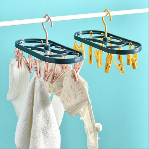 12-clip plastic multifunctional drying rack