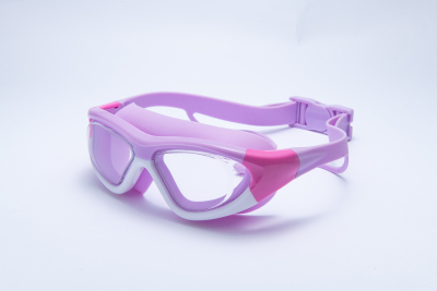 Children's Cute Fashion Small Frame Anti-Fog Swimming Goggles One-Piece Lens Silicone Color Lens Circle Swimming Goggles