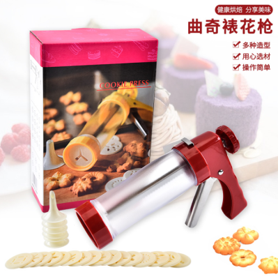 Multifunctional Cookies Cake Flower-Making Gun 16 Laminate 6 Cream Decorating Mouth Baking Tool