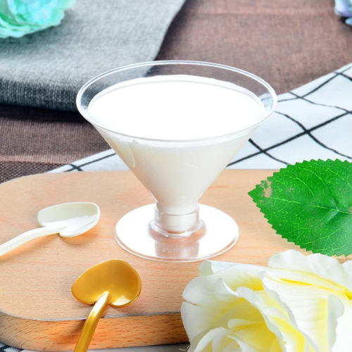 conical cup trumpet cup plastic cup dessert cup disposable dessert cup transparent ps cake baking packaging packing box