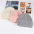 Hat Autumn and Winter Rabbit Fur Knitted Hat Women's Winter Fleece Lined Padded Warm Keeping Knitted Hat Sleeve Cap Cycling Cap Earmuffs Hat