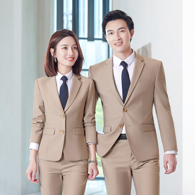 Korean Style Business Professional Black Suit Women's Long-Sleeved Suit Insurance Car Company Formal Wear Bank Women's Work Clothes