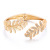 European and American Fashion All-Match Bracelet Wholesale Gold-Plated Leaf Shape Full Diamond Female Boutique Bracelet Foreign Trade Hot Selling Bracelet