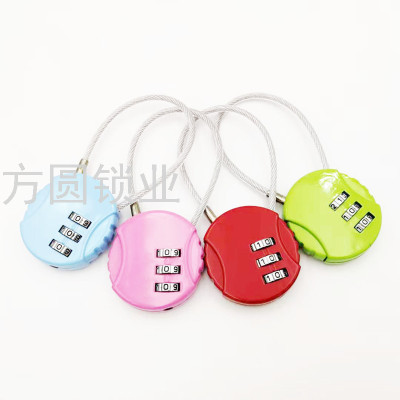 Fangyuan Lock Industry Manufacturers Supply Steel Wire Rope Password Lock Color Luggage Number Lock Student Dormitory Padlock with Password Required