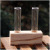 Simple Nordic Home Test Tube Glass Vase Creative Desk Hydroponic Plant Wooden Flower Decoration