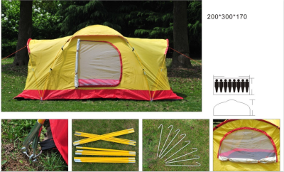 Single Layer Double Extension 7-8 Person Dome Hand-Worn Tent Beach Tent Camping Tent