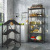 Multi-Functional Metal Storage Rack Three-Layer Floor Storage Rack Kitchen/Bathroom/Living Room Storage Rack