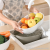 S81-573 Creative Double-Layer Two-Color Plastic Drain Basket Kitchen Household Thickened Vegetable Washing Fruit Basket Fruit Storage Basket