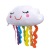 New Large Squinting White Clouds Rainbow Aluminum Balloon Kindergarten Classroom Children Birthday Arrangement Rainbow Ball