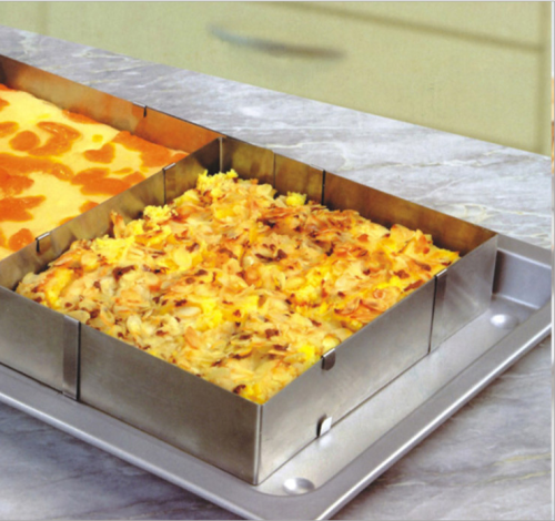 stainless steel adjustable telescopic rectangular mousse mold