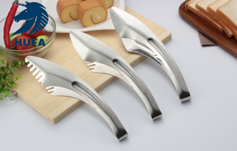 Western-Style Meal Clip Stainless Steel Knife-Shaped Bread Clip Steak Clip Buffet Restaurant Meal Clip BBQ Clamp Salad Clip