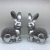 Resin Creative Abstract Simple Silver Lovers Rabbit Decoration Living Room Wine Cabinet Entrance Bedroom Home Gift Decoration