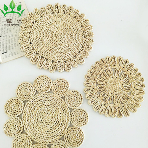 japanese household casserole mat corn husk straw placemat insulation mat table mat insulation mat coaster