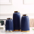 Simple Modern Light Luxury White Dark Blue Ceramic Vase Three-Piece Set Soft Home Decoration Decoration and Ornament