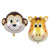 Aluminum Foil Balloon Wholesale Birthday Party Balloon Cartoon Animal Head Monkey Old Balloon