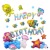 Baby Happy Birthday Scene Layout Ocean Theme Party Background Wall Decoration Ocean Gradient Balloon Package