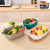 S81-573 Creative Double-Layer Two-Color Plastic Drain Basket Kitchen Household Thickened Vegetable Washing Fruit Basket Fruit Storage Basket