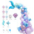 Amazon Hot Selling Mermaid Balloon Set Ocean Theme Party Background Wall Decoration Tail Balloon Chain Package