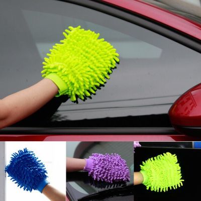 Single-Sided OPP Bag Chenille Microfiber Gloves/Dust Gloves/Car Wash Gloves