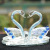 Crystal Swan Work Animal Ornaments Rhinestone Couple Swan Crafts Gift Car Crystal Perfume Seating Decoration