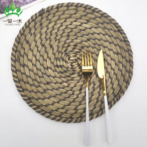 factory direct sales straw dining mat mao straw mattress rattan straw mattress hand-woven heat proof mat coaster table mat casserole mat