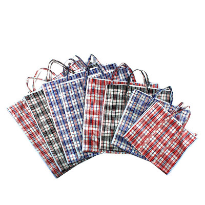 Spot Goods Color Stripe Cloth Woven Bag Portable Environmental Protection Shopping Bag Manufacturers Supply Moving Storage Civilian Labor Bag Can Be Customized