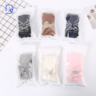 2021 girl leggings spring and autumn Korean princess bow double needle combed cotton children tights fall wholesale