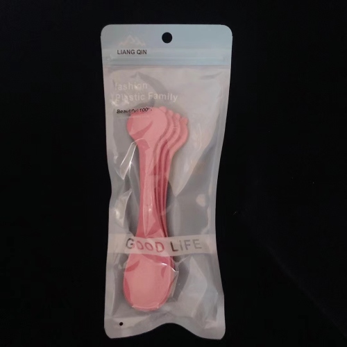 kitchenware tableware chopsticks spoon fork portable tableware three-piece stainless steel plastic suit spoon fork