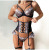 Sexy Lingerie  Foreign Trade Wholesale Lace Sexy Lingerie Women's New See-through Three-Piece Set Wholesalesexy pajamas