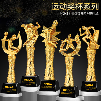 Factory Direct Supply Resin Crystal Trophy Metal Trophy Made Resin Color Printing Wooden Wholesale Gifts & Crafts