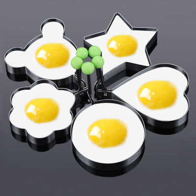 Thickened Stainless Steel Omelette Maker Model Heart Shape Omelette Mold Creative Egg Frying Pan Fried Egg Poached Egg Abrasive Tool