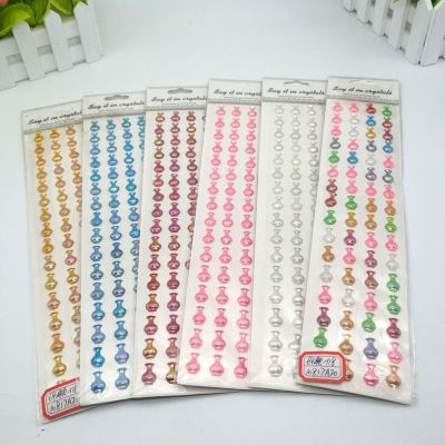 10 * 14mm Colorful Vase Acrylic Diamond Paste AB Colored Gems Decorative Sticker Creative Stickers 90 PCs 64 PCs 48 PCs
