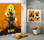 Picture Halloween Digital Printing Waterproof Polyester Bathroom Shower Curtain Cross-Border Hot Sale Four-Piece Factory Direct Sales