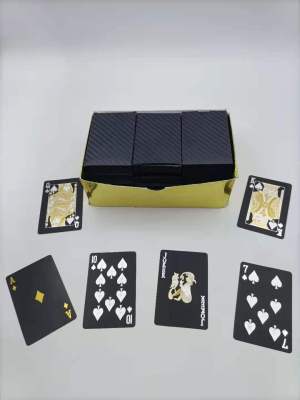 Poker PVC Plastic Waterproof Black Gold Tyrant Poker