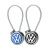 Creative Steel Wire Rope Car Logo Keychain Volkswagen Car Logo Key Pendants Key Ring 4S Store Advertising Gifts