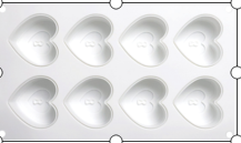 8 heart-to-heart lock mousse cake mold