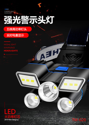 New L2 Multi-Lamp Headlamp 5-Lamp Led Charging Headlamp