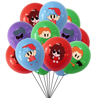 Friday Night Funk Theme Party 12-Inch Rubber Balloons Suit Friday Night Funking Decoration