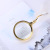 Fashion New Eyelet Gold-Plated Simple Straight Handle Magnifying Glass Personality Handheld Elderly Reading Glasses Factory Wholesale