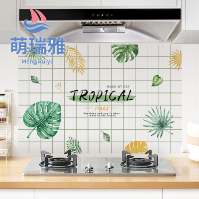 Oilproof Wall Sticker Paper Kitchen Fully Transparent Extra Thick 60*90 Anti-Oilproof Wall Sticker High Temperature Resistant Stickers Waterproof Tile Sticker