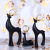 Resin Crafts European Style Three Fortune Deer Ornaments Creative Living Room TV Cabinet Home Decorations