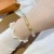 Elastic Beaded Imitation Tourmaline Agate Bracelet Alluvial Gold Bamboo Bracelet No Color Fading Moonstone Crystal Bracelet for Women